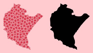 Podkarpackie Bölgesi 'nin Vektör Mozaik Haritası Enfeksiyon Parçacıkları ve Katı Harita