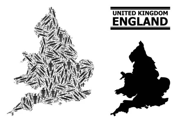 英格兰的注射器拼图 — 图库矢量图片