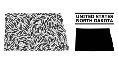 Kuzey Dakota Şırınga Mozaik Haritası