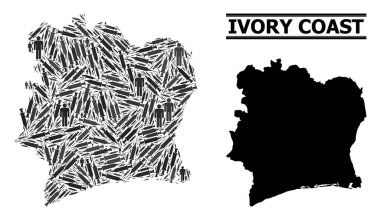 Aşılama Fildişi Sahili Mozaik Haritası