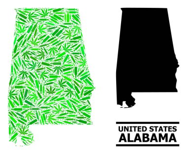 Alabama Eyaleti Bağımlılık Mozaik Haritası