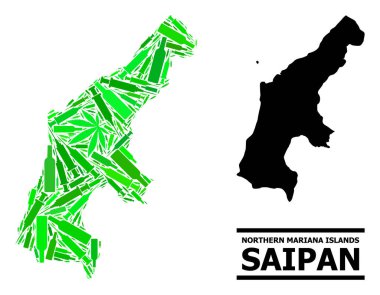 Saipan Adasının Uyuşturucu Mozaik Haritası