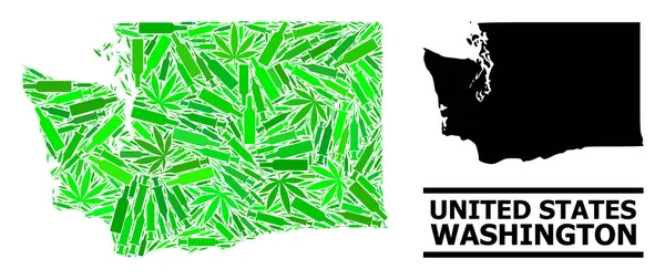 华盛顿州毒品拼图 — 图库矢量图片