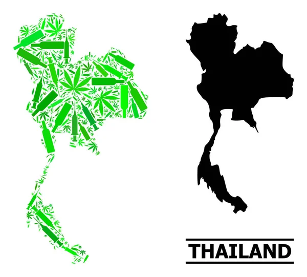 Добавление карты Таиланда — стоковый вектор