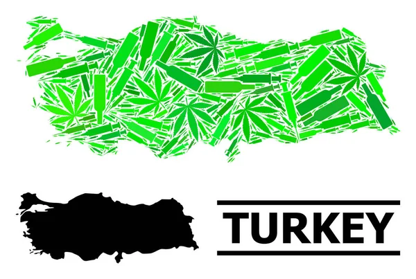 Sucht Mosaik Landkarte der Türkei — Stockvektor
