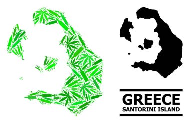 Santorini Adasının Bağımlılık Mozaik Haritası