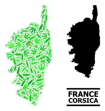 Bağımlılık Mozaik Korsika Haritası