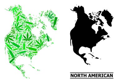 Bağımlılık Mozaik Kuzey Amerika Haritası