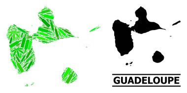 Uyuşturucu Mozaik Guadeloupe Haritası