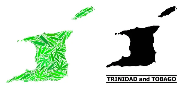 Trinidad és Tobago függőség mozaik térképe — Stock Vector