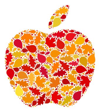 Sonbahar Apple Mozaik Simgesi Sonbahar Yaprakları