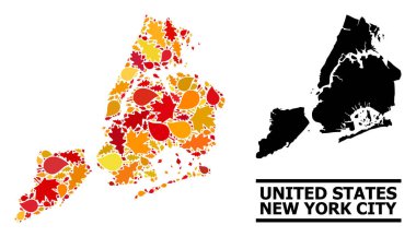 Sonbahar Yaprakları - New York Mozaik Haritası