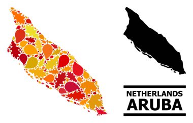 Güz Yaprakları - Aruba Adası Mozaik Haritası