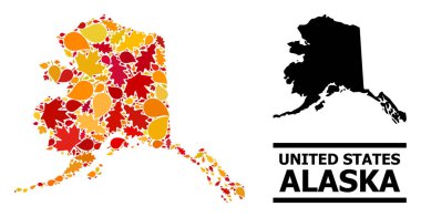 Sonbahar Yaprakları - Alaska Eyaletinin Mozaik Haritası