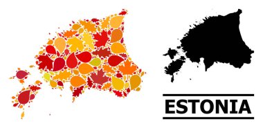 Sonbahar Yaprakları - Estonya Mozaik Haritası