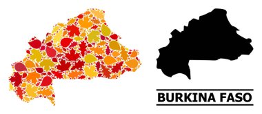Sonbahar Yaprakları - Burkina Faso Mozaik Haritası
