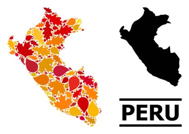 Sonbahar Yaprakları - Peru Mozaik Haritası