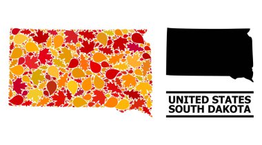 Güz Yaprakları - Güney Dakota Mozaik Haritası