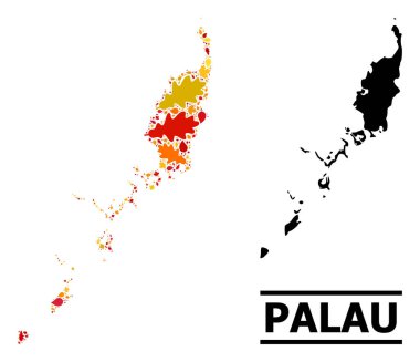 Sonbahar Yaprakları - Palau Adaları Mozaik Haritası