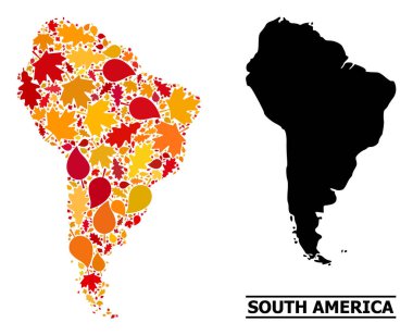 Güz Yaprakları - Güney Amerika Mozaik Haritası