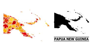 Sonbahar Yaprakları - Papua Yeni Gine Mozaik Haritası