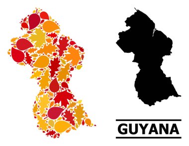 Güz Yaprakları - Guyana Mozaik Haritası