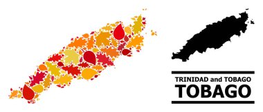 Sonbahar Yaprakları - Tobago Adası Mozaik Haritası