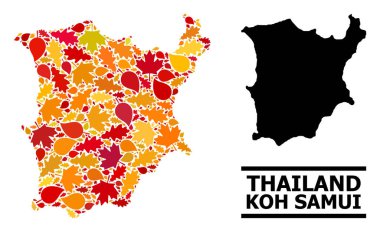 Sonbahar Yaprakları - Koh Samui Mozaik Haritası