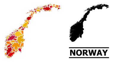 Sonbahar Yaprakları - Norveç Mozaik Haritası