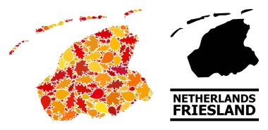 Sonbahar Yaprakları - Friesland Eyaleti Mozaik Haritası