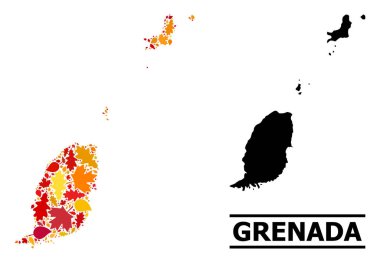 Güz Yaprakları - Grenada Adaları Mozaik Haritası