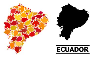 Sonbahar Yaprakları - Ekvador Mozaik Haritası