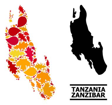 Sonbahar Yaprakları - Zanzibar Adası Mozaik Haritası