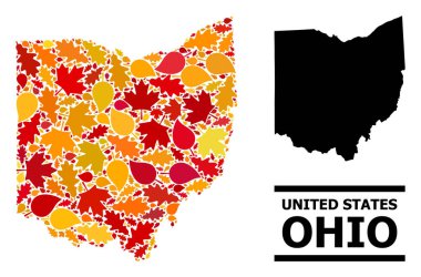 Sonbahar Yaprakları - Ohio Eyaleti Mozaik Haritası