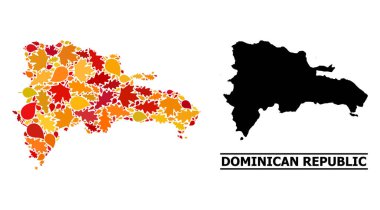 Sonbahar Yaprakları - Dominik Cumhuriyeti Mozaik Haritası