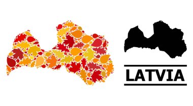 Sonbahar Yaprakları - Letonya Mozaik Haritası