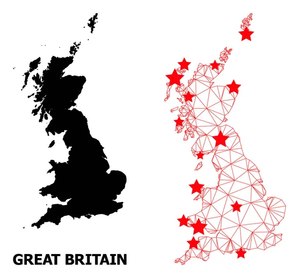 Vaccine Mosaic Map of Great Britain - Depositphotos 416026338 Stock Illustration Network Polygonal Map Of Great 