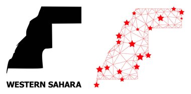 Kırmızı Yıldızlı Batı Sahra Ağı Çokgen Haritası