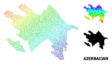 Kızıl Yıldızlı Azerbaycan Çokgen Haritası