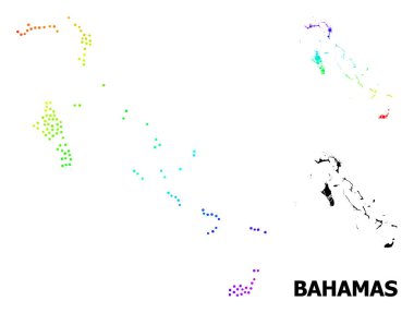 Kızıl Yıldızlı Bahamalar Adalarının Çokgen Haritası