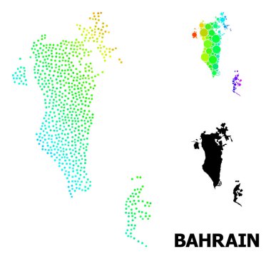 Kırmızı Yıldızlı Bahreyn Ağı Çokgen Haritası