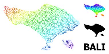 Kızıl Yıldızlı Bali Adasının Çokgen Haritası