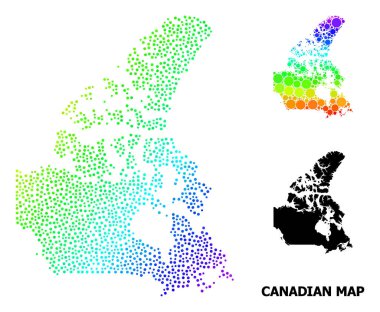 Kanada 'nın Kızıl Yıldızlı Çokgen Haritası