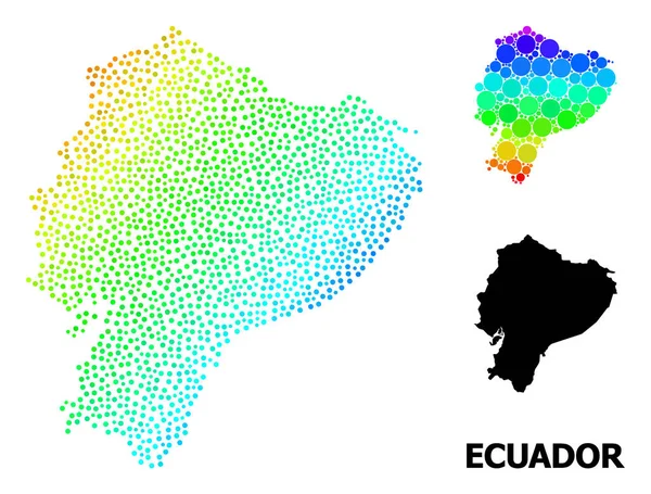 Vector Spectral Pixel Mapa de Ecuador — Archivo Imágenes Vectoriales