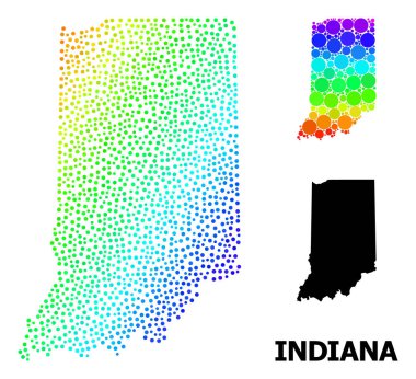 Indiana Eyaleti Vektör Spektrumu Noktalı Haritası