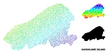 Kahoolawe Adası 'nın vektör spektral pikselleştirilmiş haritası