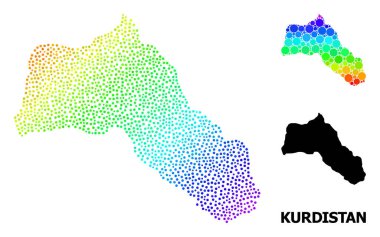 Kürdistan Vektör Spektrum Nokta Haritası