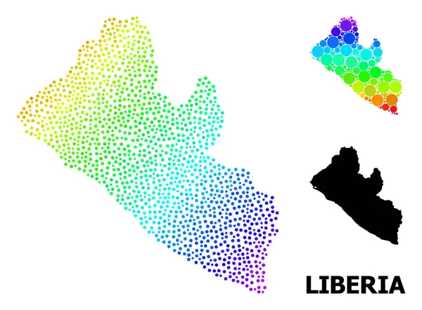 Vektör Spektrumu Pikselleştirilmiş Liberya Haritası