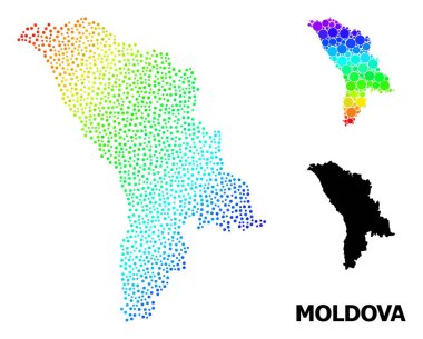 Moldova 'nın Vektör Spektral Noktalı Haritası