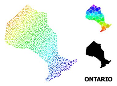 Ontario Eyaleti Vector Spektrum Gradyan Piksel Haritası